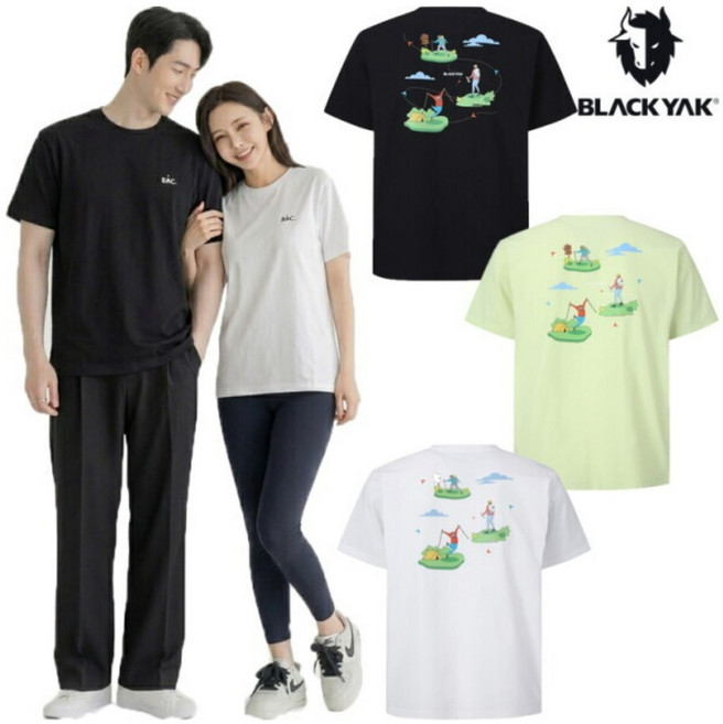 [블랙야크] 공용 백패킹 그래픽 반팔티 등산 아웃도어 트레킹 트레일 러닝 데일리