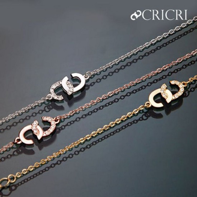 CRICRI 스와로브스키 크리스탈 제작 무니켈 팔찌 팔찌선물 생일선물팔찌 여름팔찌
