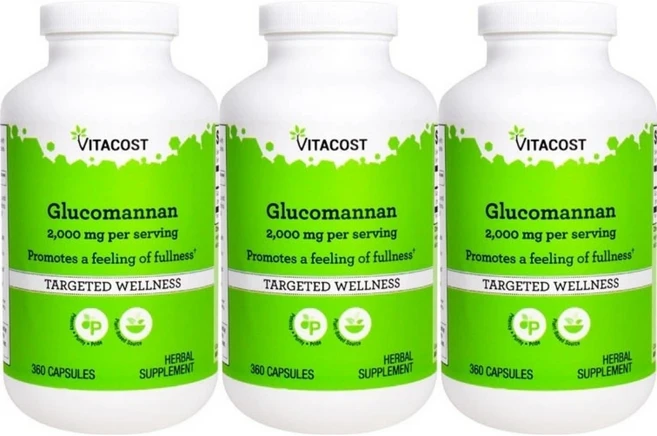 비타코스트 글루코만난 곤약 뿌리, 3개, 360정 - 쿠팡
