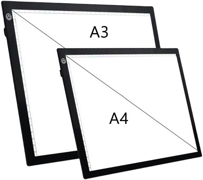 LACMEE 드로잉 패드 LED라이트박스 밝기 조절 가능 A3/A4