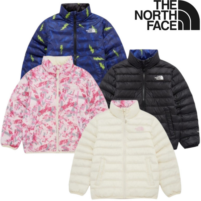 [매장발송] 노스페이스 키즈 경량 패딩 양면 간절기 보온성 남아 여아 주니어 등교 운동 등원