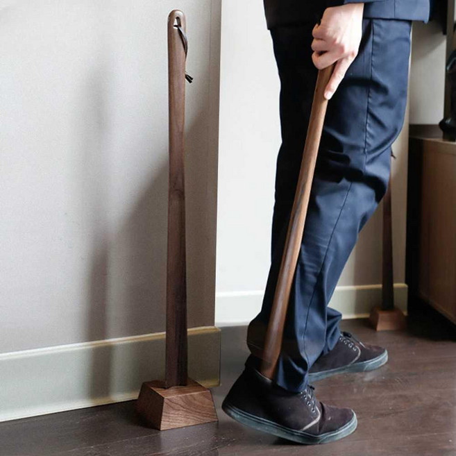 원목 구두주걱 스탠드 구두헤라 세트 흑호두나무 중형 60, 1개, 7. 흑호두나무 60+후크