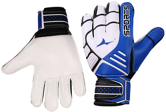 축구 골키퍼장갑 양손착용 세트, 1세트, 블루+화이트