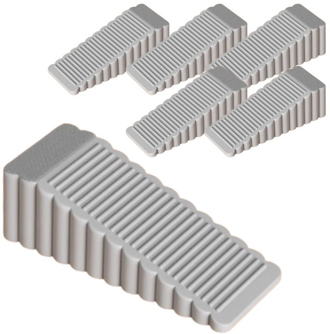 저스픽 무타공 출입문 바닥 도어스토퍼, 5개, 그레이