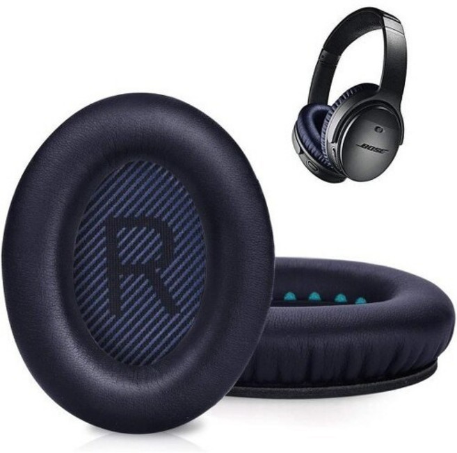 QC35 QC25 QC15 AE2 헤드폰 메모리 폼 패드 이어 커버 수리 교체 이어 패드 이어 패드 쿠션 커버 호환, 전용 헤드밴드 + 이어패드(1쌍) + 이어솜(1쌍), 보스헤드폰 전용 패드 풀세트, 1개