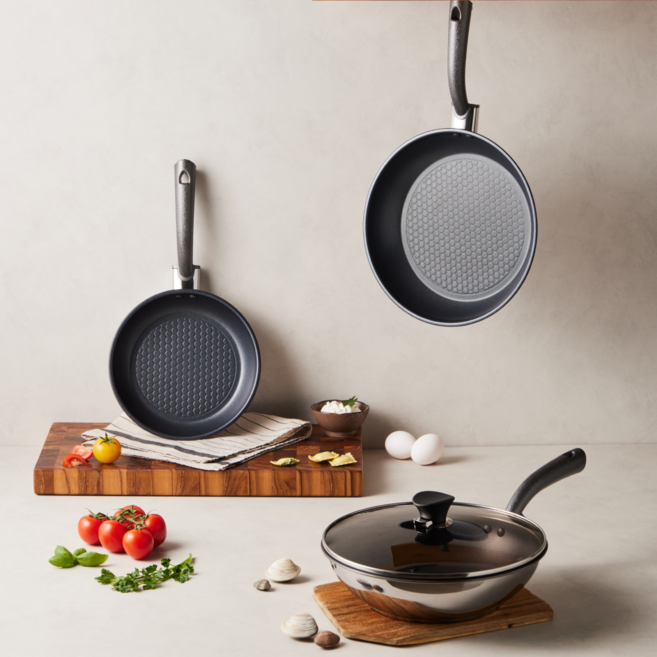 [3종세트] 알텐바흐 엑스클립스 바닥 3중 스텐 코팅 프라이팬 3종 22팬+28팬+28웍팬 1세트, 1개