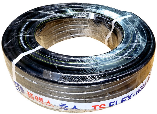 국산 흑편사호스 15(16)mm X 50M 이끼방지 농업용 가정용 다용도 물 호수, 1개