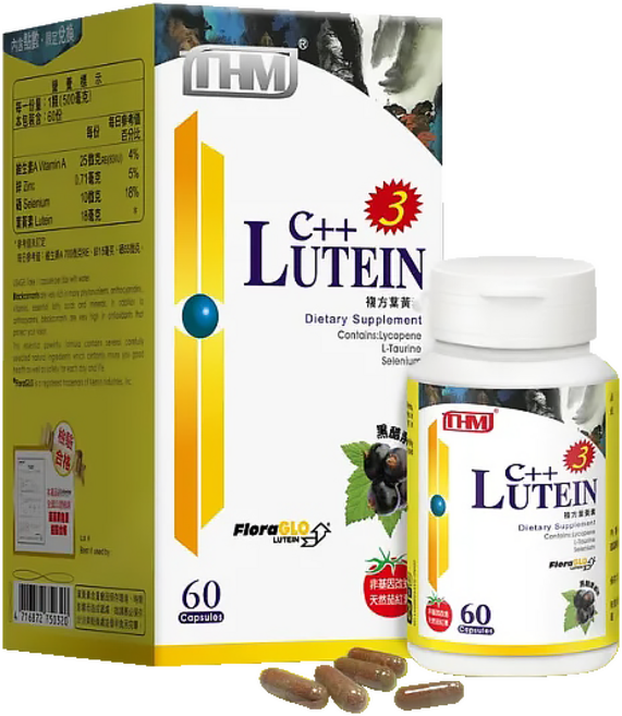 【台灣康醫】C++ LUTEIN 3黑醋栗複方葉黃素60粒/罐 游離型葉黃素 黑醋栗花青素山桑子 小米草茄紅素 【康富久久】, 1個, 60顆