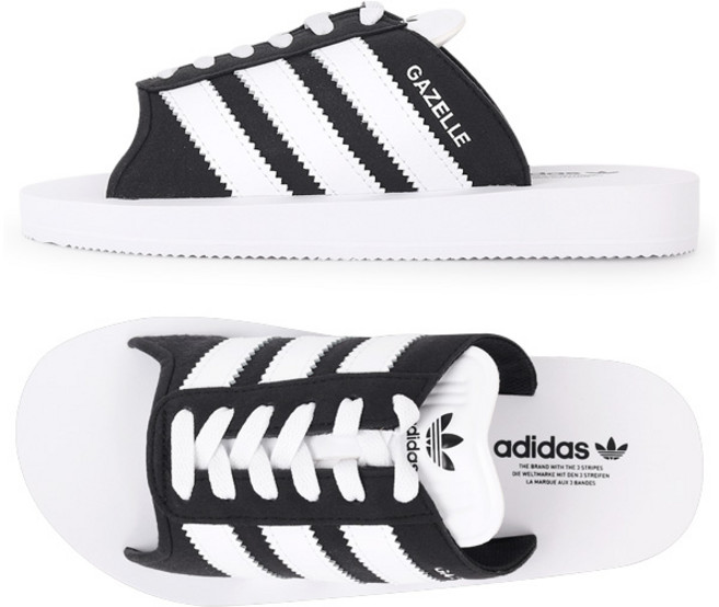 아디다스 공용 오리지널 가젤 비치 슬라이드 슬리퍼 JQ7421