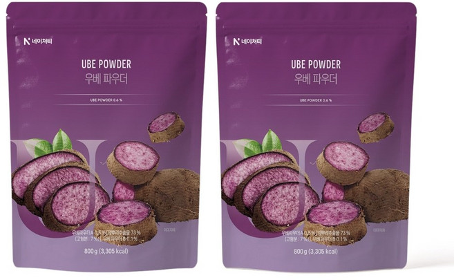 네이쳐티 우베 파우더 800G 2개 세트, 1개입