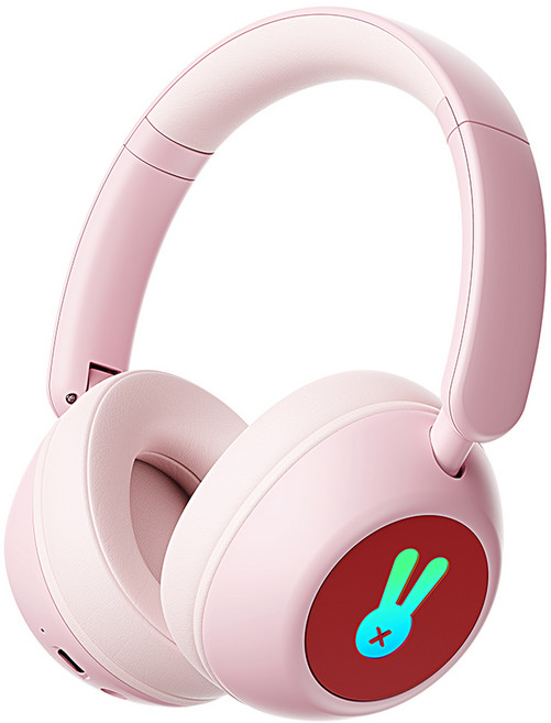 디알고 블루투스 LED 청력보호 키즈 헤드폰 BH10CK, PINK, DRGO-BH10CK