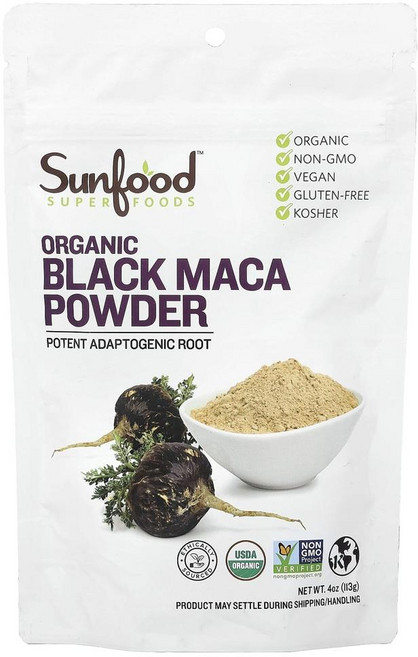 선푸드 유기농 블랙 마카 파우더 Sunfood Organic Black Maca Powder 113g, 1개