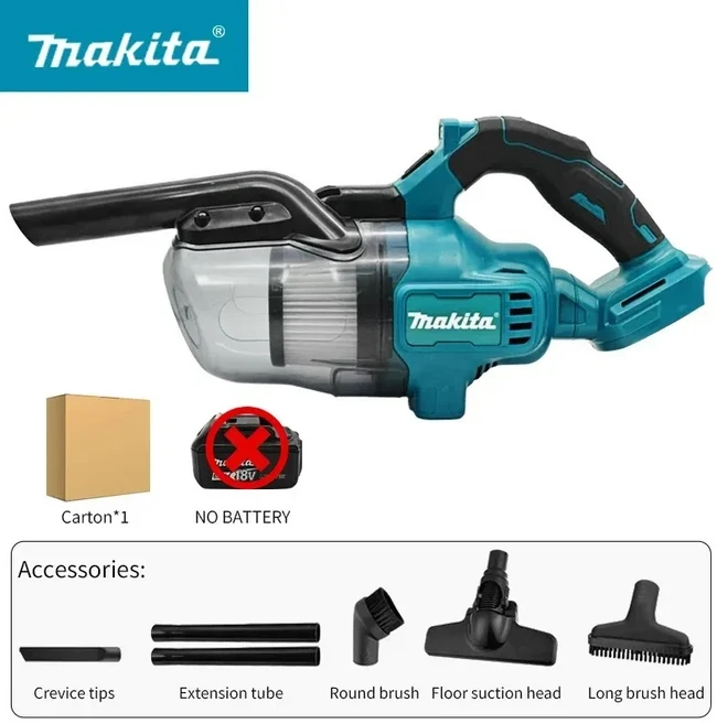마키타 DCV501 무선 진공청소기 핸드헬드 먼지 제거기 바닥 카펫 자동차 애완동물 털 청소 전동 공구 (18V, 01 No battery
