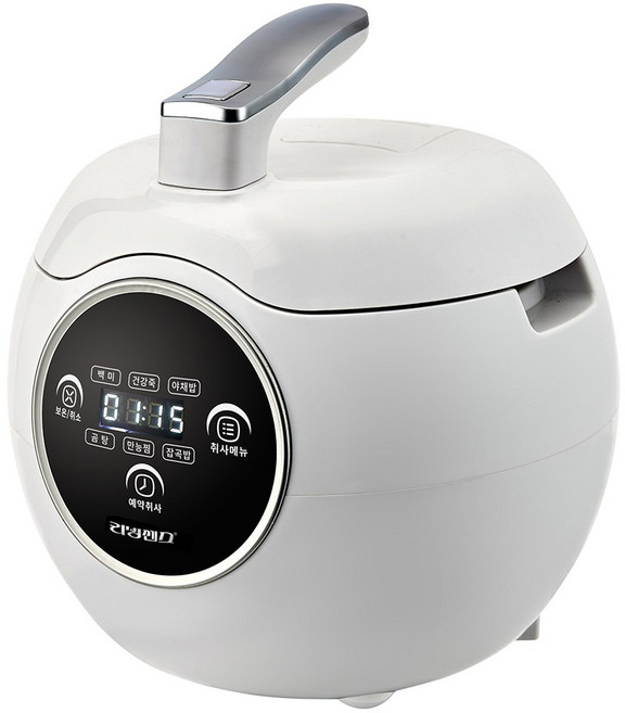 애플형 디자인 2~3인용 /전기밥솥 불소수지코팅 6가지 메뉴 LED 터치방식 미니밥솥, LS-RC20001W