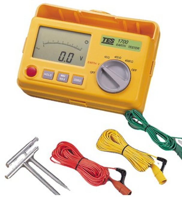 TES 數位接地電阻計 TES-1700, 1個, 耗材 原廠測線 3條/組 沒有機器