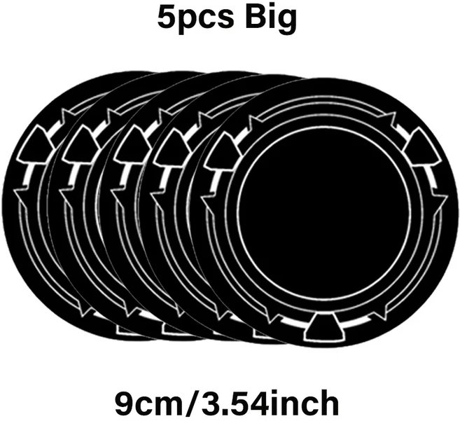 4/6/9cm 메탈 플레이트 링 마그세이프 자석 차량용 아이패드 홀더 라디에이터 철판 스티커 아이패드/태블릿, 07 5pcs 9cm Black