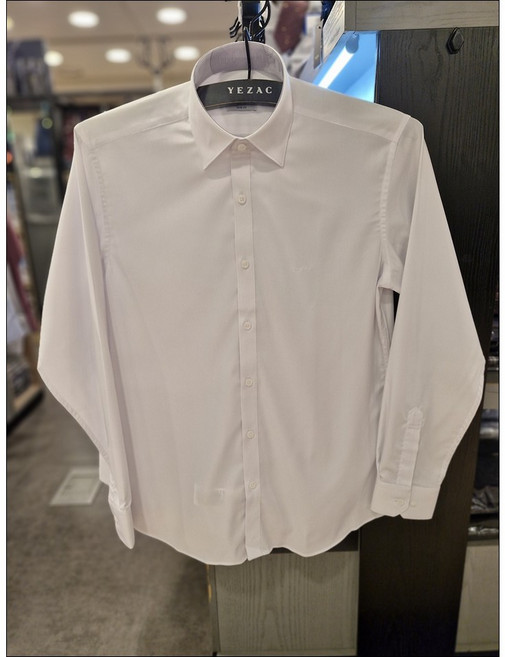 예작 **봄맞이 노아이롱 출근룩 빅세일**화이트 구김없고 쫀쫀한 신축성 폴리 스판 기본물 슬림핏 긴팔 셔츠