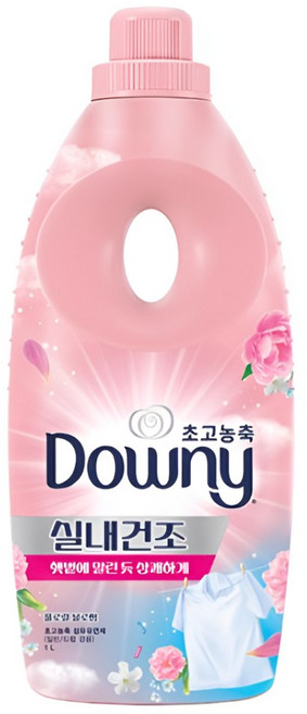 다우니 엑스퍼트 실내 건조 섬유유연제 플로럴프레시향, 4개, 1L