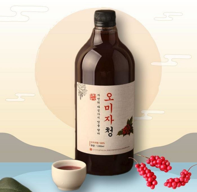 오미자청 오미자 차 원액 엑기스 1000ml 1병, 1개
