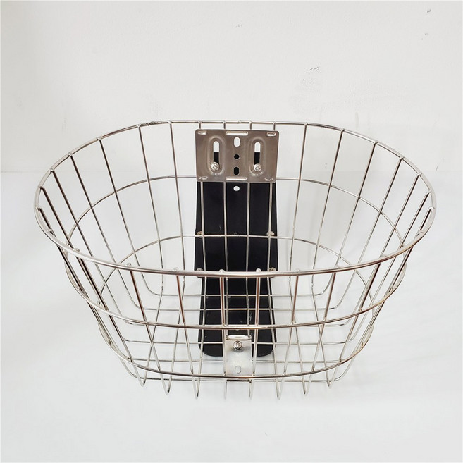 공용 탈착식 앞 전면 뒤 후면 자전거 바구니 화물 바스켓 접이식 스테인레스 스틸 가방 브롬튼, 1) basket x 1, 1개