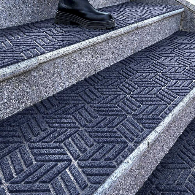 바닥미끄럼방지매트 업소용 실외 눈 대리석 계단 미끄럼방지패드 대형 논슬트 야외용 계단매트, 큐브 그레이, 1개