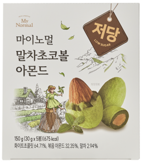 마이노멀 말차초코볼 아몬드, 150g, 1개