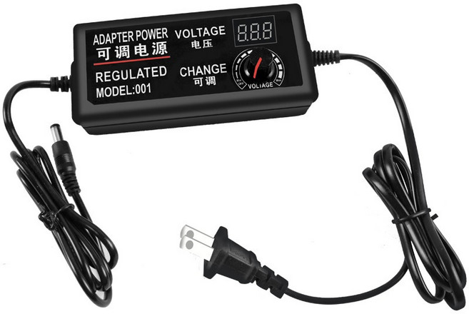 可調電壓30W變壓器充電器 3V 5V 6V 7.5V 9V 12V USB 3-24v /2a可調變壓器, 1個, 3-24v /2a可調變壓器 沒配轉接頭