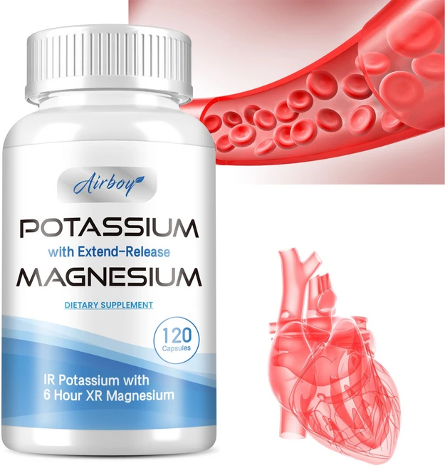 칼륨+마그네슘 349mg - 심장 및 심혈관 건강 혈압 지원, 2개, 120정 - 쿠팡