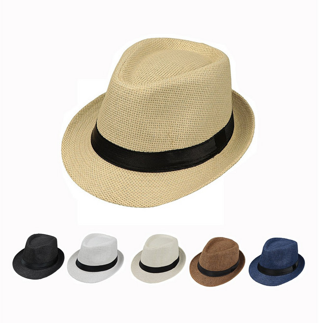 남자 페도라 중절모 여름 망사 밀짚 메쉬 중년모자 A타입