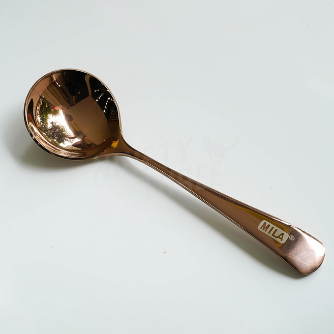 MILA 不鏽鋼杯測匙 杯測勺 鈦黑/玫瑰金 ML-G7011 ML-G7012 質感 SUS304不鏽鋼『93咖啡』, 玫瑰金, 1個