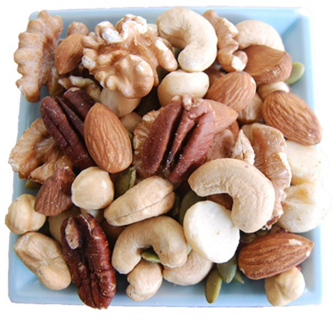 自然甜 六種綜合堅果 腰果 杏仁果 胡桃 夏威夷火山豆 純素, 1個, 六種綜合堅果560g