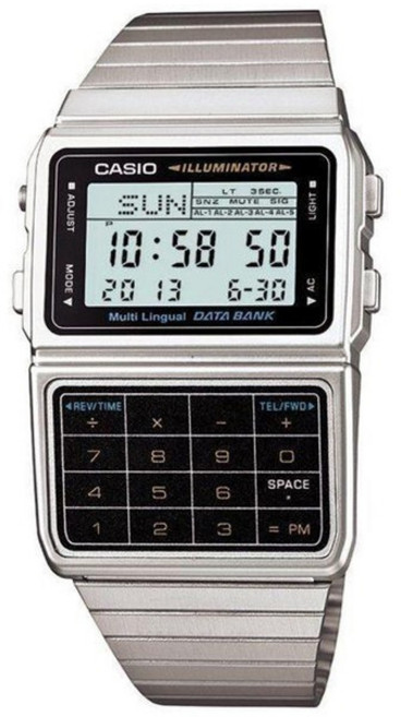 카시오 남성용 전자계산기 손목 시계 DBC-611-1D