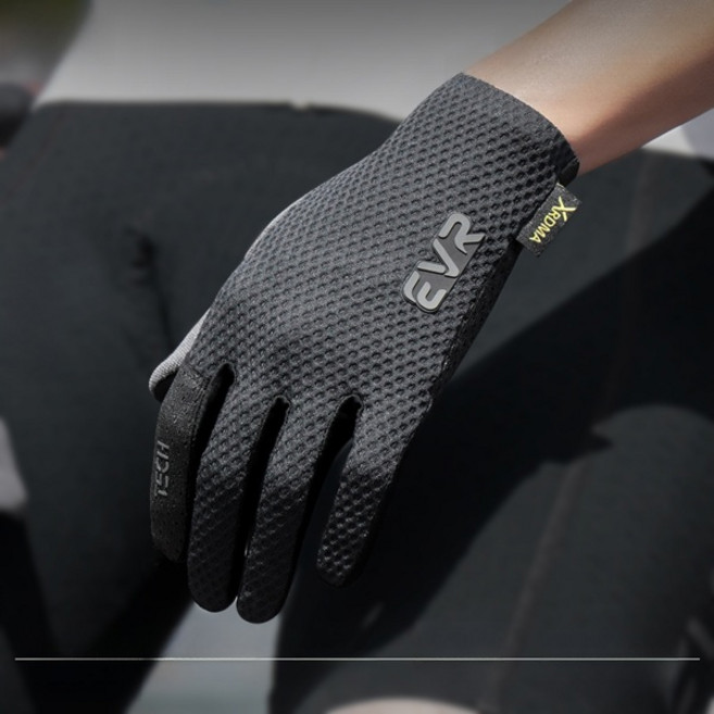 EVR 사이클링 장갑 통기성 충격 흡수 미끄럼 방지 산악 도로 자전거 장갑 남녀 가을 겨울 스포츠 라이딩, [01] 미듐, [01] 화이트 - 업그레이드된 풀 렝스 쿠셔닝