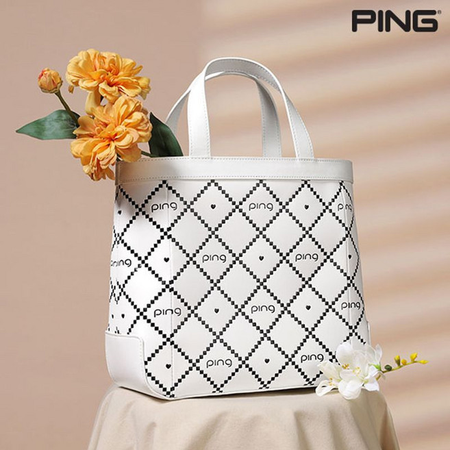 핑 W 프리미엄 QG 여성 토트백, GK100848 화이트