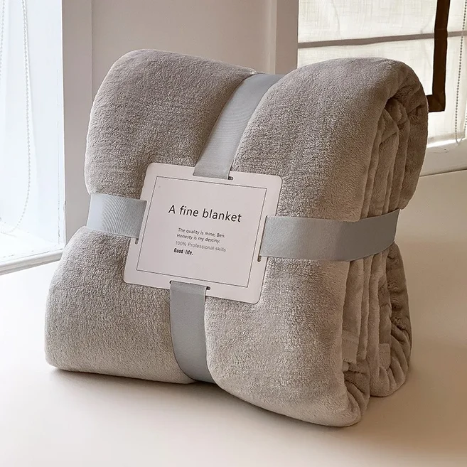 두꺼운 양면 밀크 벨벳 클라우드 오터 퍼 담요 에어컨 이불 침대 커버 소파 겨울 따뜻한 모던 심플 스타일, C. 150 x200cm, 02 150 x 200 cm, 1개