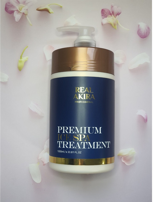 리얼아키라 프리미엄 아이스 스파 트리트먼트 1000ml 대용량 미용실 샴푸 비듬 각질 두피팩, 1개, 1L