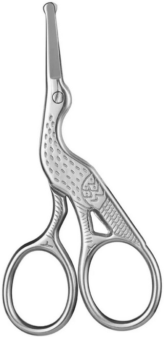 하임하이 둥근날 피부보호 안전 콧털 가위, 1개, 실버