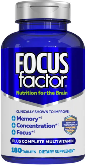 포커스팩터 Focus Factor 두뇌건강 집중력 향상, 2개, 180정