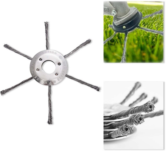 [루이/내구성] 철사 와이어 제초기 날 - 콘크리트/자갈/이끼 제거용 경량 고효율, 1개