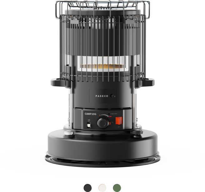 파세코 캠핑난로 CAMP-29G (아이보리 알파인그린 매트블랙) 가방포함, 매트블랙
