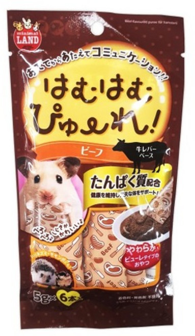 마루칸 하무하무 소고기퓨레 1개(낱개) 햄스터 영양간식, 5g, 1개