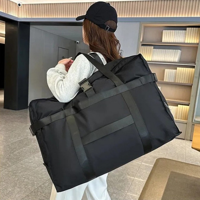 케븐 접이식 옥스포드 수납가방 120L 대용량 다용도 이사 여행용 보조가방, 1개, 특대 대용량 120L 블랙