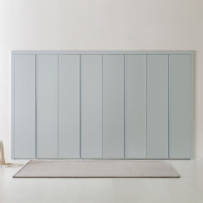 보루네오 파스텔 붙박이장 여닫이 30cm E0등급 PET, 코튼블루 30cm