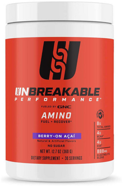 GNC 언브레이커블 퍼포먼스 아미노 베리 온 아사이 360g Unbreakable, 1개