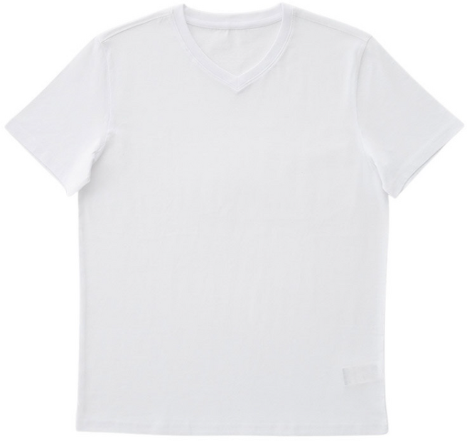 에스티코 [STCO] 23년#사계절용 코튼30수 브이넥 반팔티셔츠 (화이트+ 화이트)