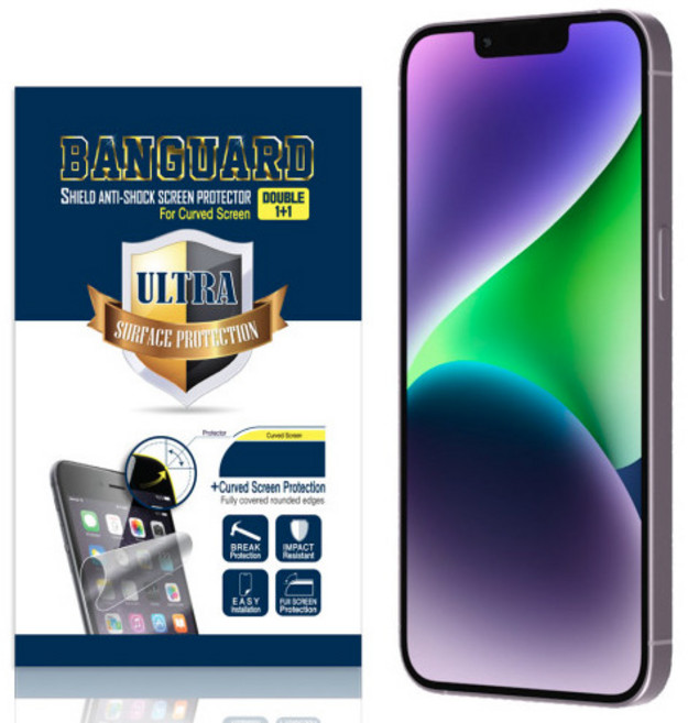 닥터가드 국내생산 뱅가드 휴대폰 액정 보호 필름, 2개