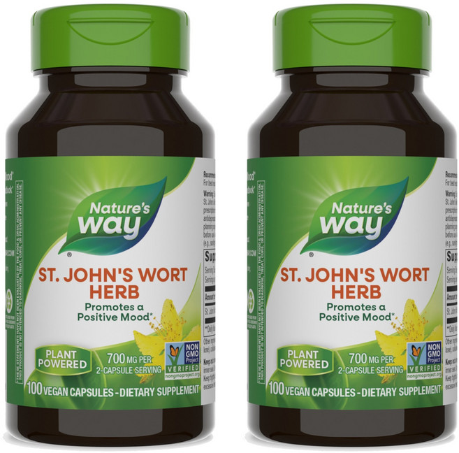 Nature's Way 세인트 존스 워트 허브 캡슐, 100정, 2개