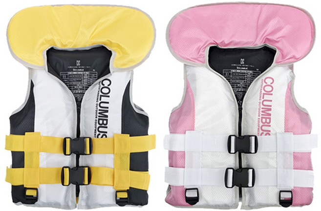 콜럼버스 1+1 NEW 세이프가드 부력보조복 2종세트 SS옐로우 + 11종 옵션 라이프자켓 구명조끼, SS+옐로우/SS+핑크