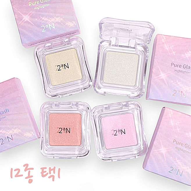 (정품) 투에이엔 퓨어 글래시 하이라이터 12 Colors (택1), #PK02 핑크벨, 1개