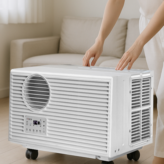 포시엠 이동식 에어컨 CM-F90WF 방음부스 창문형 베란다 엘리베이터 원룸 공부방 멀티 제습 냉난방 겸용